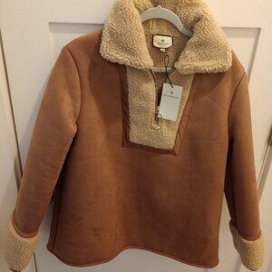 Tuckernuck Shearling 3/4" Zip Pullover, Medium